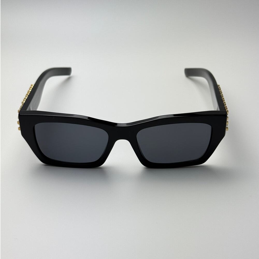 BRAND NEW Givenchy Sunglasses GV40077I 01A Shiny Black and Studs/Grey Women